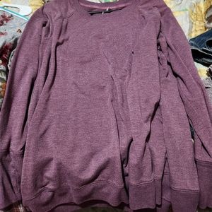 Long sleeve purple sweatshirt